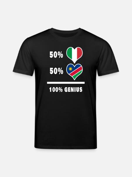 Brilliant Italy and Namibia / Gift - Stanley/Stella CREATOR Unisex Organic T-Shirt - black