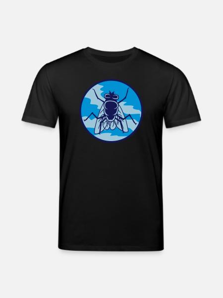 Circle housefly small house fly - Stanley/Stella CREATOR Unisex Organic T-Shirt - black