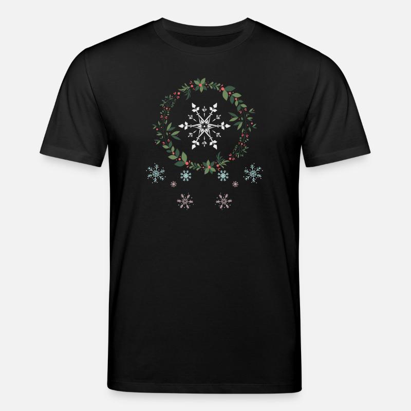 Flocons de neige - T-shirt bio CREATOR Stanley/Stella Unisexe - noir