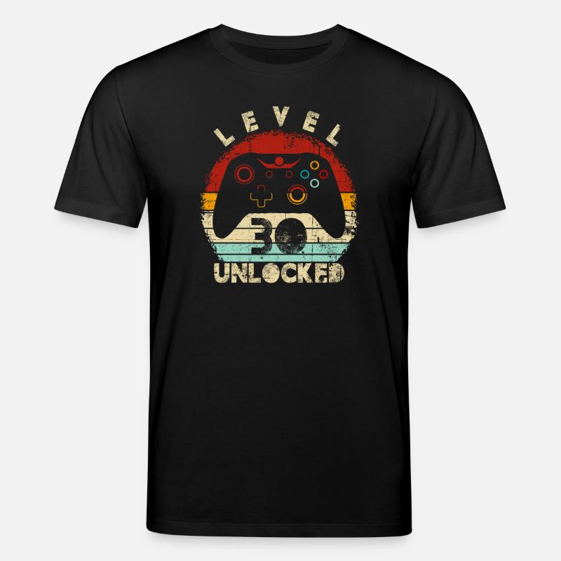 Levelfreigeschalteter Controller Retro - Stanley/Stella Unisex Bio-T-Shirt CREATOR  - Schwarz