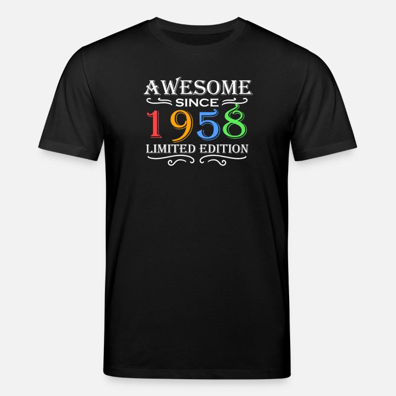1958 - Né en 1958 - T-shirt bio CREATOR Stanley/Stella Unisexe - noir