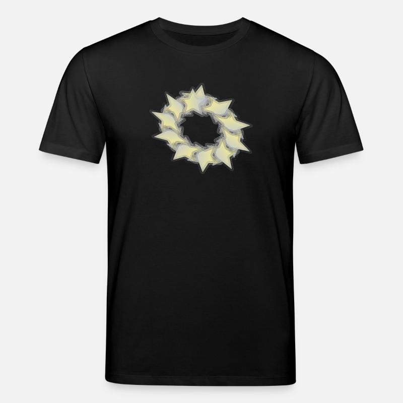 Pattern Star Circle effect - Stanley/Stella CREATOR Unisex Organic T-Shirt - black