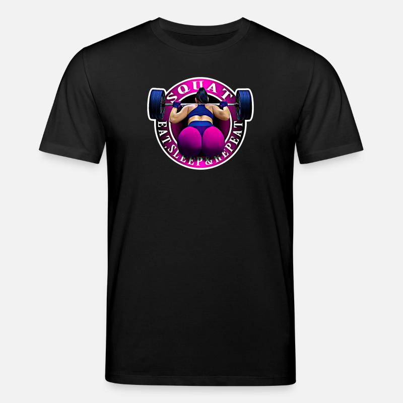 Squat, Eat, Sleep & Repeat. - T-shirt bio CREATOR Stanley/Stella Unisexe - noir