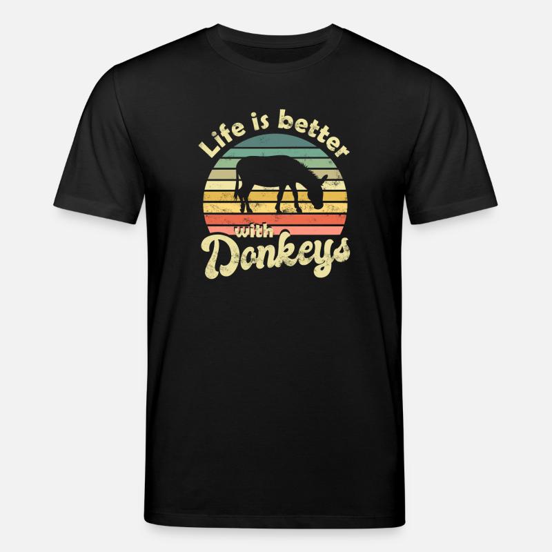 Esel - Stanley/Stella Unisex Bio-T-Shirt CREATOR  - Schwarz