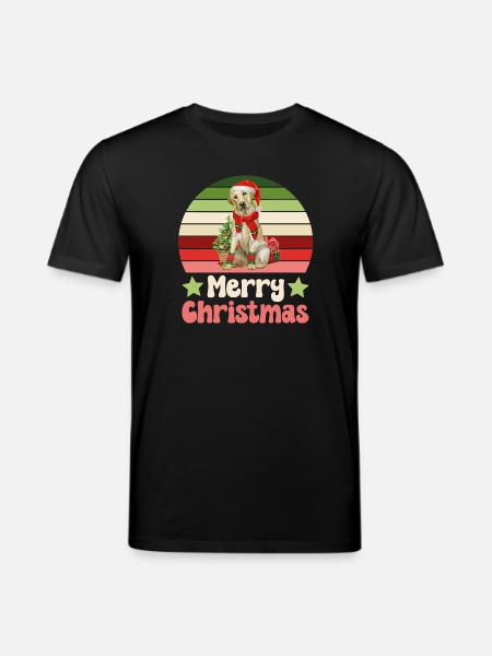 Labrador Christmas - Stanley/Stella CREATOR Unisex Organic T-Shirt - black