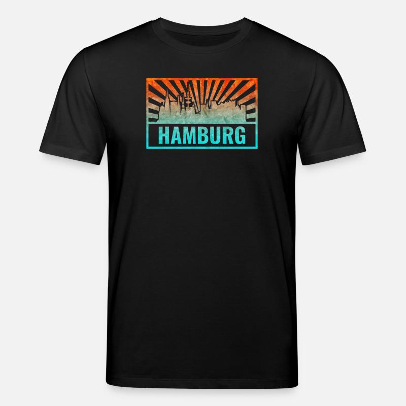 Pente de la silhouette de Hambourg - T-shirt bio CREATOR Stanley/Stella Unisexe - noir