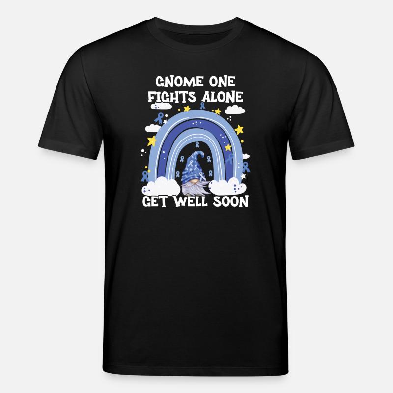Gnome One Fights Alone Darmkrebs - Stanley/Stella Unisex Bio-T-Shirt CREATOR  - Schwarz