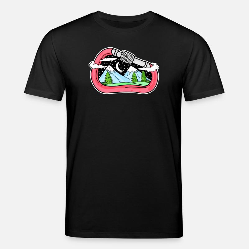 Mountain Mountains Mountain Peaks - Stanley/Stella CREATOR Unisex Organic T-Shirt - black