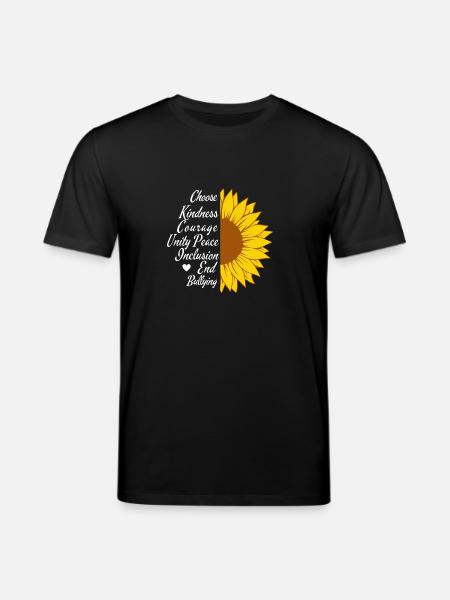 Sunflower of inclusion - Stanley/Stella CREATOR Unisex Organic T-Shirt - black