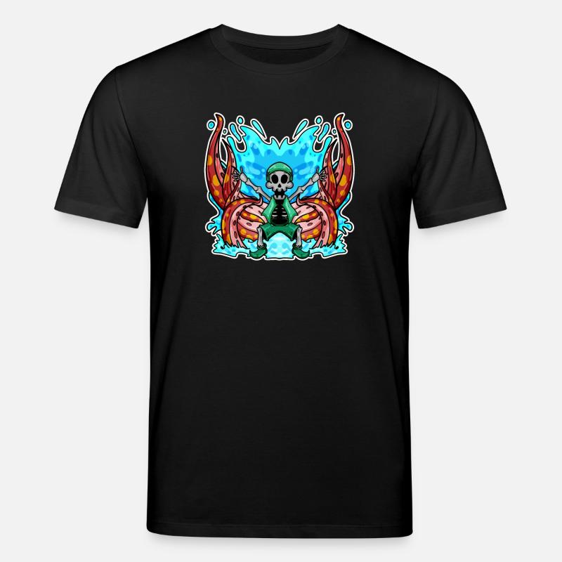 Skeleton Octopus Pirate - Stanley/Stella CREATOR Unisex Organic T-Shirt - black