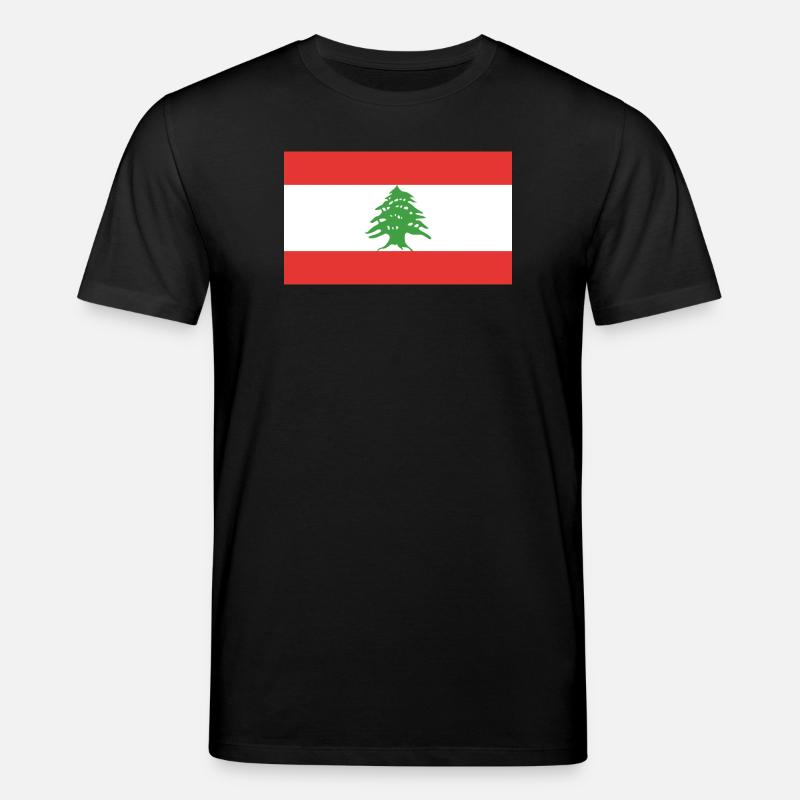 Drapeau du Liban - T-shirt bio CREATOR Stanley/Stella Unisexe - noir