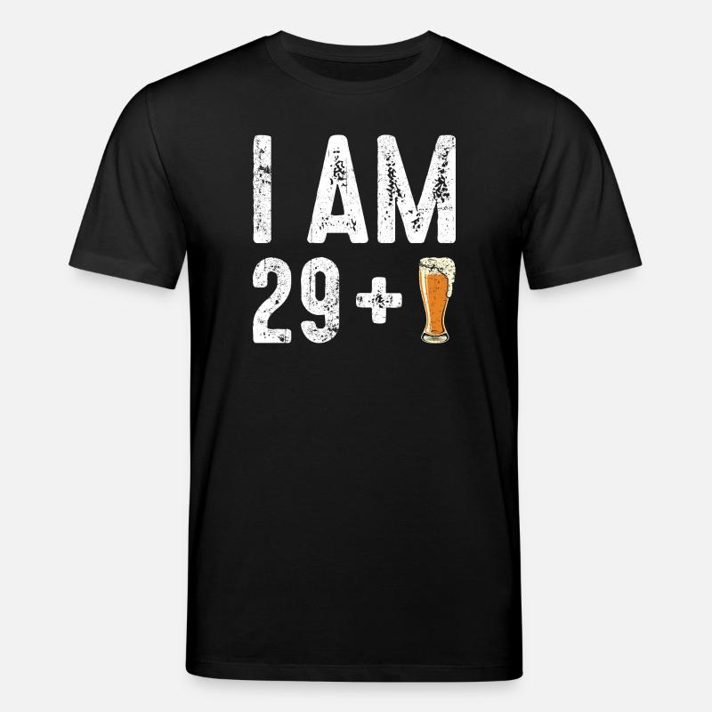Ich bin 29 plus Bier - Stanley/Stella Unisex Bio-T-Shirt CREATOR  - Schwarz