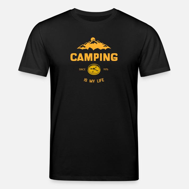 Camping is my life - Stanley/Stella Unisex Bio-T-Shirt CREATOR  - Schwarz