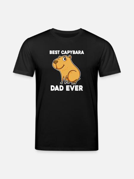 Capybara Father Capybara - Stanley/Stella CREATOR Unisex Organic T-Shirt - black