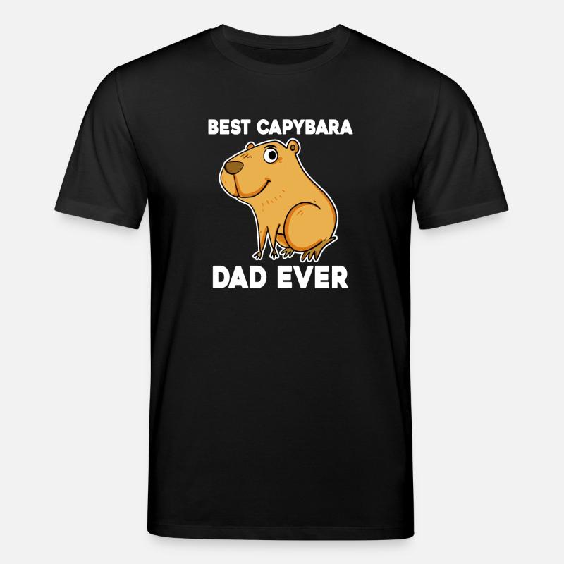 Capybara Father Capybara - Stanley/Stella CREATOR Unisex Organic T-Shirt - black