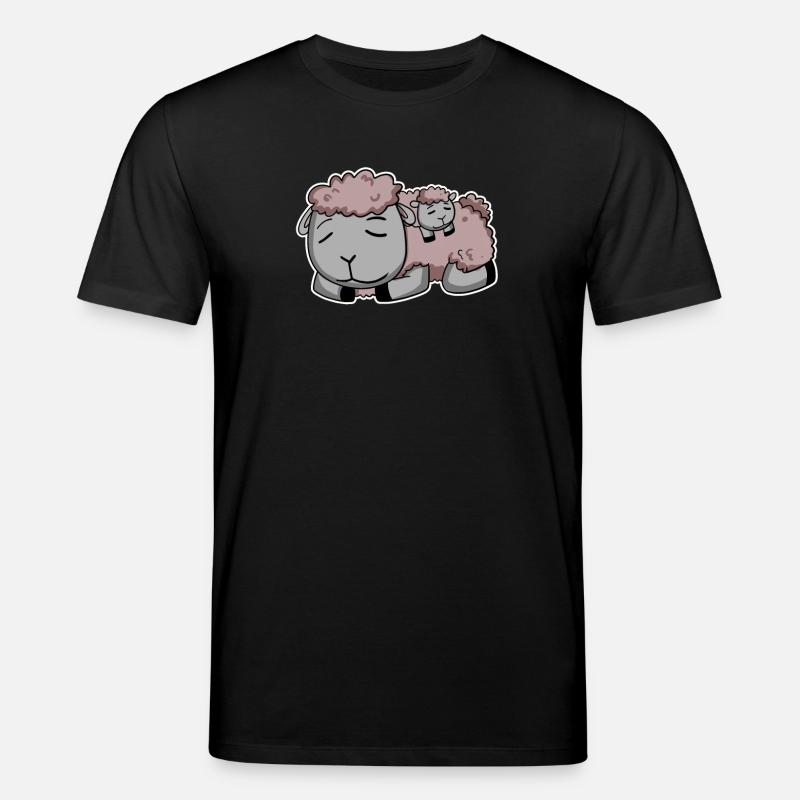 Moutons avec bébé moutons - T-shirt bio CREATOR Stanley/Stella Unisexe - noir