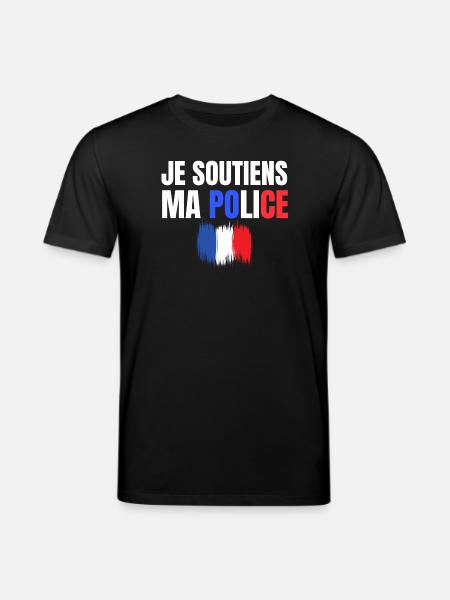 police, policier, gendarme - T-shirt bio CREATOR Stanley/Stella Unisexe - noir