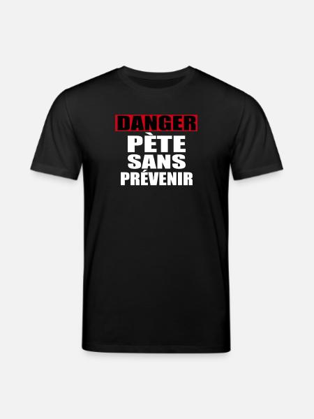 Danger Pete Sans Prévenir - T-shirt bio CREATOR Stanley/Stella Unisexe - noir