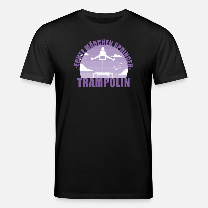 Echte Mädchen springen Trampolin Geschenk - Stanley/Stella Unisex Bio-T-Shirt CREATOR  - Schwarz