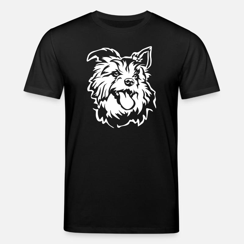 Australian Terrier Head "Black Edition" - Stanley/Stella CREATOR Unisex Organic T-Shirt - black