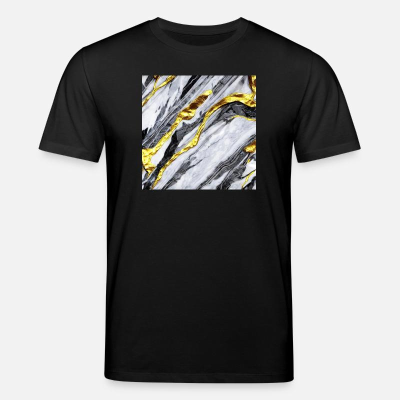 Marble gold structure - Stanley/Stella CREATOR Unisex Organic T-Shirt - black