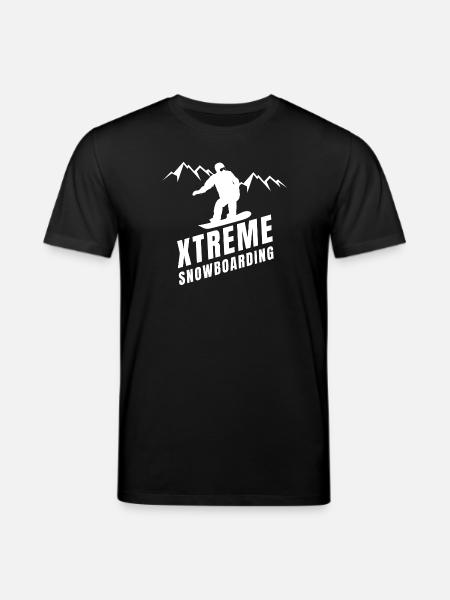 skiing, snowboarding, winter sports - Stanley/Stella CREATOR Unisex Organic T-Shirt - black