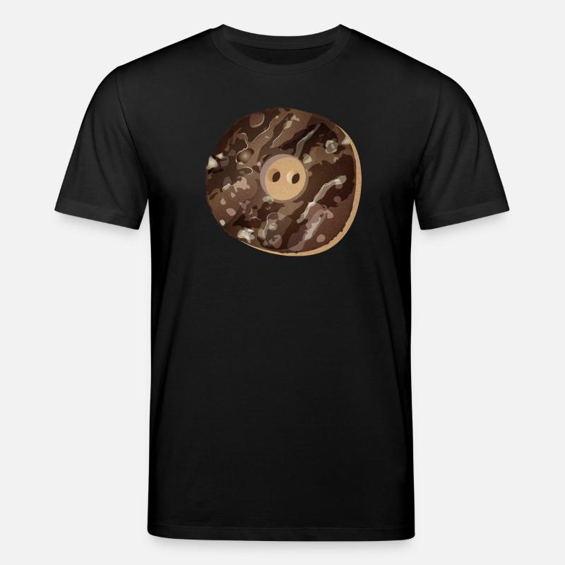 rustikaler Knopf in Hirschhorn Optik - Stanley/Stella Unisex Bio-T-Shirt CREATOR  - Schwarz