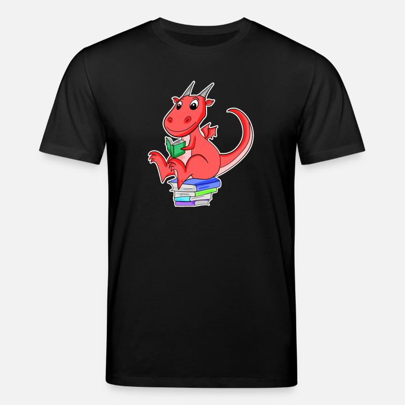 Bücher Drache Drachen - Stanley/Stella Unisex Bio-T-Shirt CREATOR - Schwarz