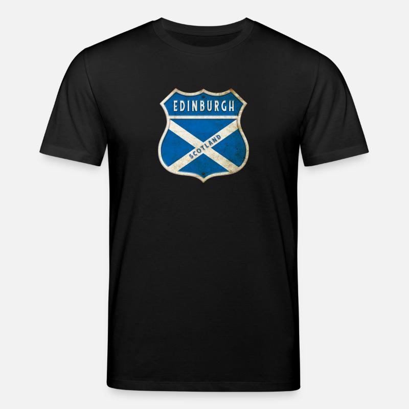 Drapeaux d'Édimbourg Écosse - T-shirt bio CREATOR Stanley/Stella Unisexe - noir