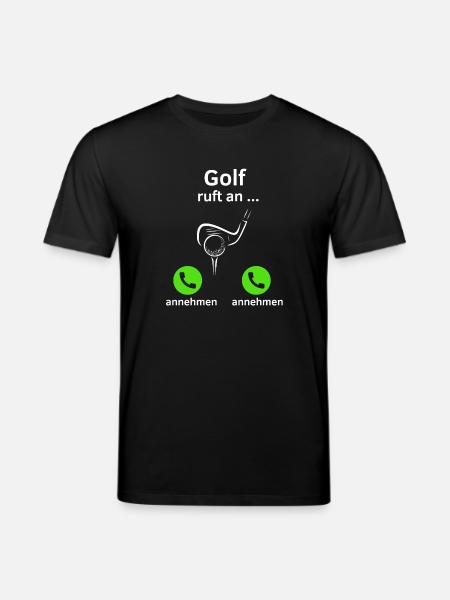 Golf ruft an - annehmen oder annehmen? - Stanley/Stella Unisex Bio-T-Shirt CREATOR  - Schwarz