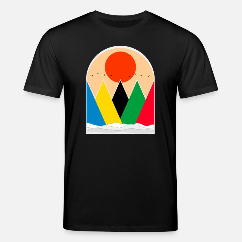 Die Berge - Stanley/Stella Unisex Bio-T-Shirt CREATOR  - Schwarz
