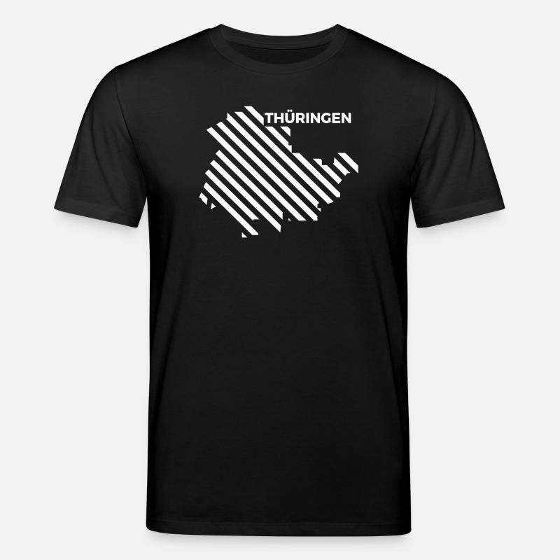 Thuringia Map - Stanley/Stella CREATOR Unisex Organic T-Shirt - black