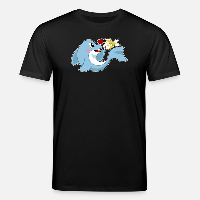 Dauphin Love Fish - T-shirt bio CREATOR Stanley/Stella Unisexe - noir