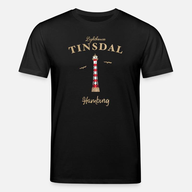 Lighthouse Hamburg Linsdal, Deutschland - Stanley/Stella Unisex Bio-T-Shirt CREATOR  - Schwarz