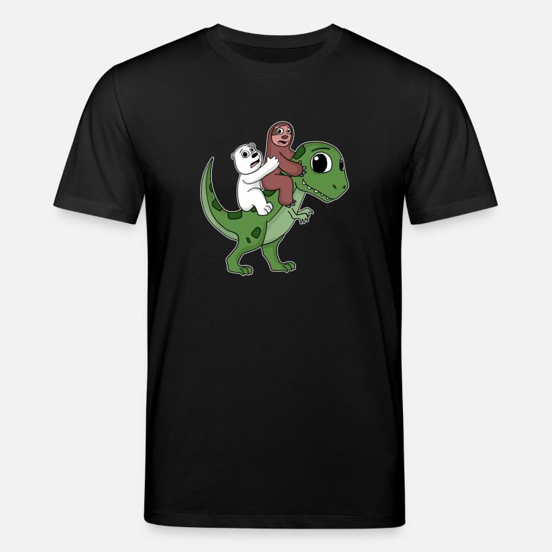 Dinosaure Dino Sloth Bear - T-shirt bio CREATOR Stanley/Stella Unisexe - noir