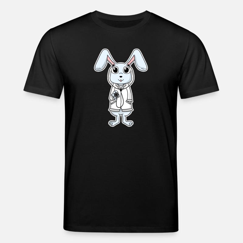 Arzt Tierarzt Hase - Stanley/Stella Unisex Bio-T-Shirt CREATOR  - Schwarz