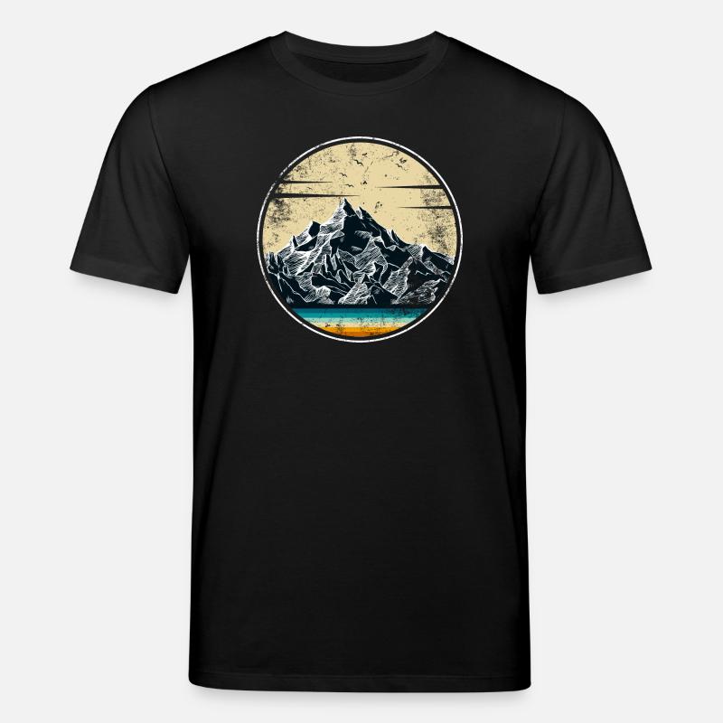 Alpines Sonnenuntergangspanorama - Stanley/Stella Unisex Bio-T-Shirt CREATOR - Schwarz
