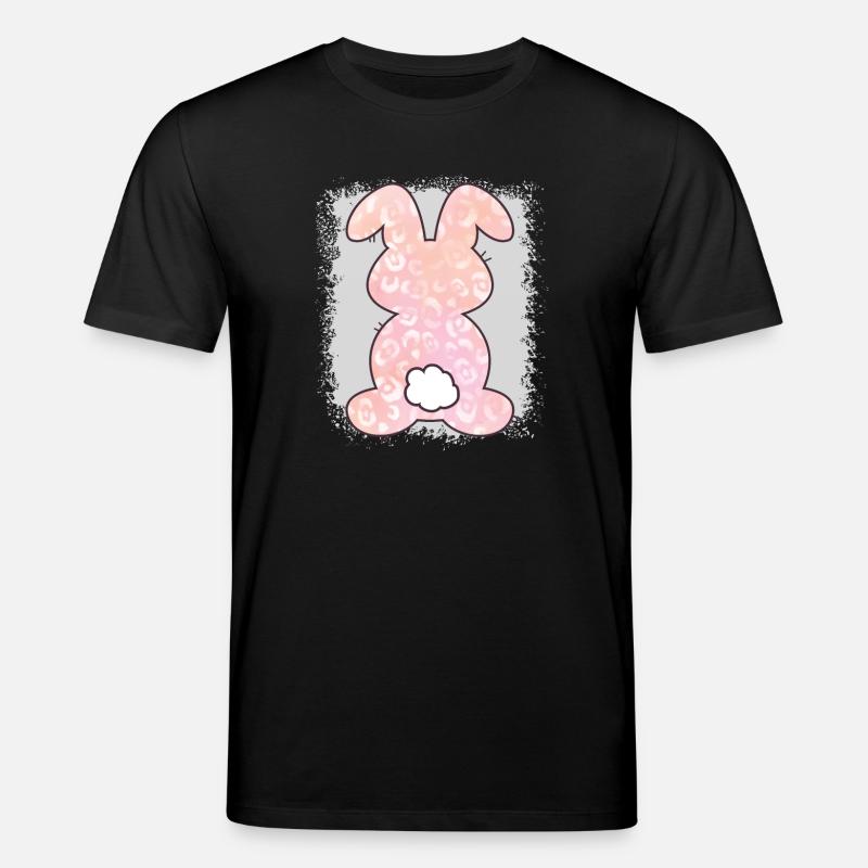 Leopard Print Bleached Easter - Stanley/Stella CREATOR Unisex Organic T-Shirt - black