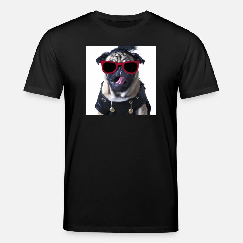punk mops - Stanley/Stella Unisex Bio-T-Shirt CREATOR  - Schwarz