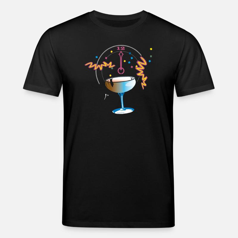 Neujahr Anstossen Konfetti - Stanley/Stella Unisex Bio-T-Shirt CREATOR  - Schwarz