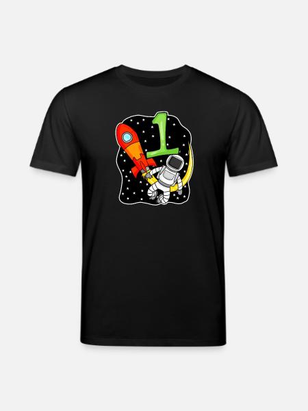 1 year old Young astronaut - Stanley/Stella CREATOR Unisex Organic T-Shirt - black