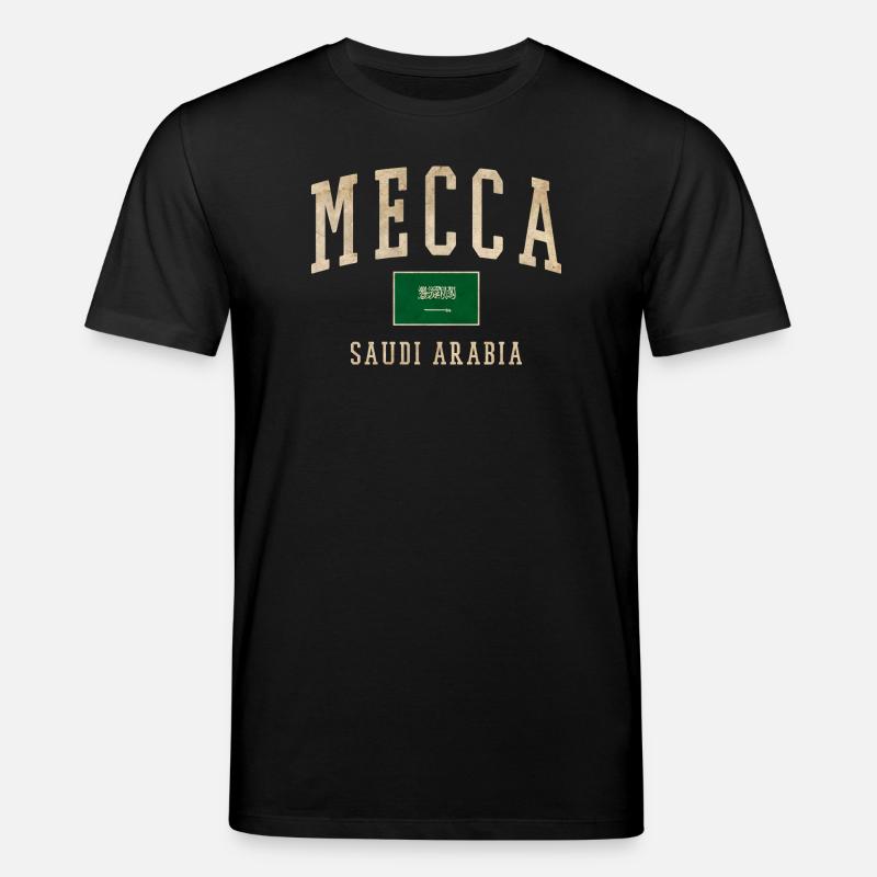 Emblème rétro saoudien de La Mecque - T-shirt bio CREATOR Stanley/Stella Unisexe - noir
