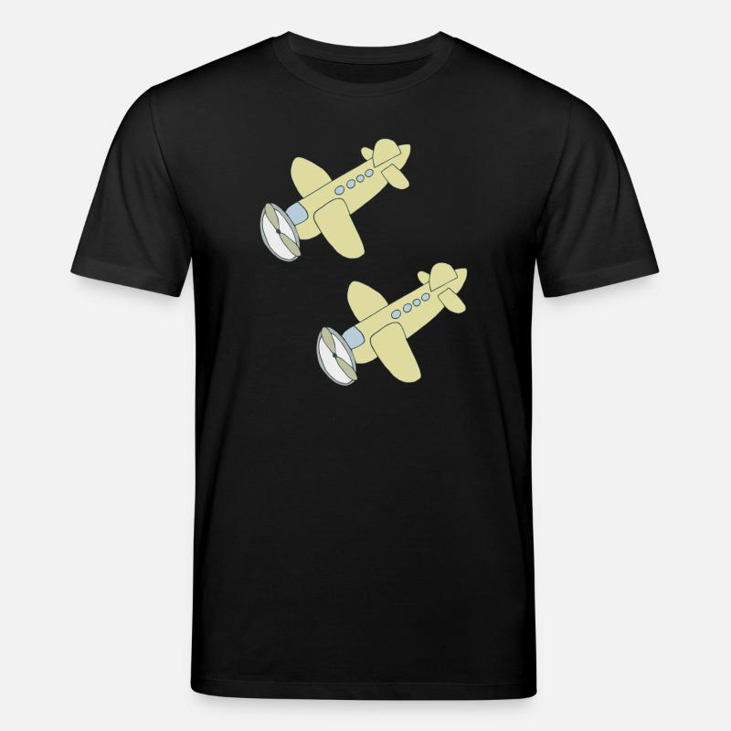 flugzeug 2fach - Stanley/Stella Unisex Bio-T-Shirt CREATOR  - Schwarz
