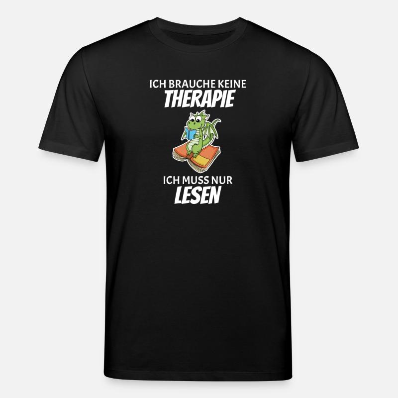 Bücher Drache Drachen - Stanley/Stella Unisex Bio-T-Shirt CREATOR  - Schwarz