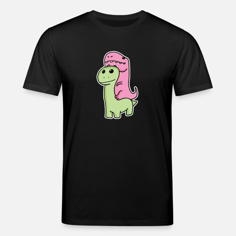 Zwei Dinosaurier - Stanley/Stella Unisex Bio-T-Shirt CREATOR  - Schwarz