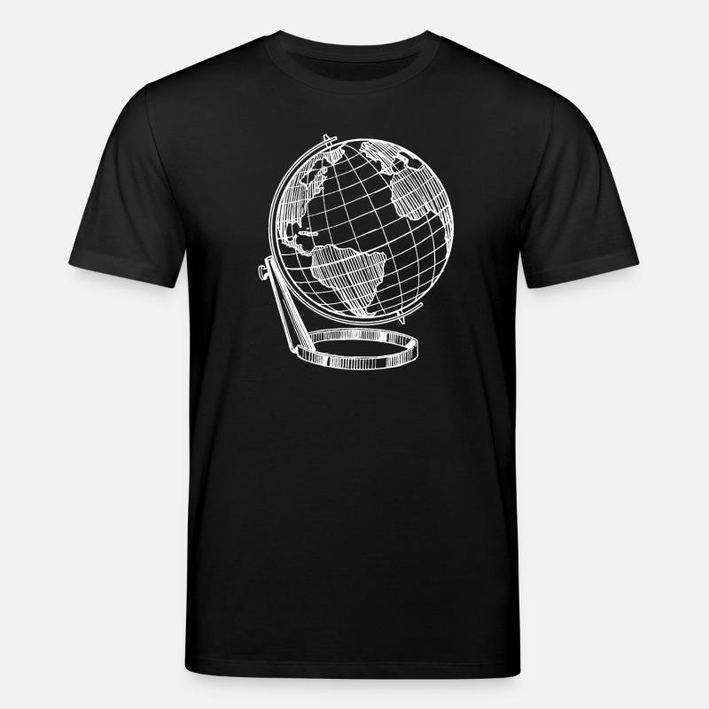 Globe parfait blanc voyage terre - T-shirt bio CREATOR Stanley/Stella Unisexe - noir