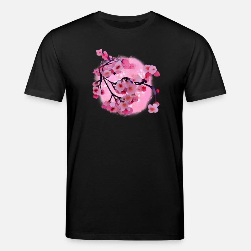 Japanische Kirschblüten Kunst - Stanley/Stella Unisex Bio-T-Shirt CREATOR  - Schwarz