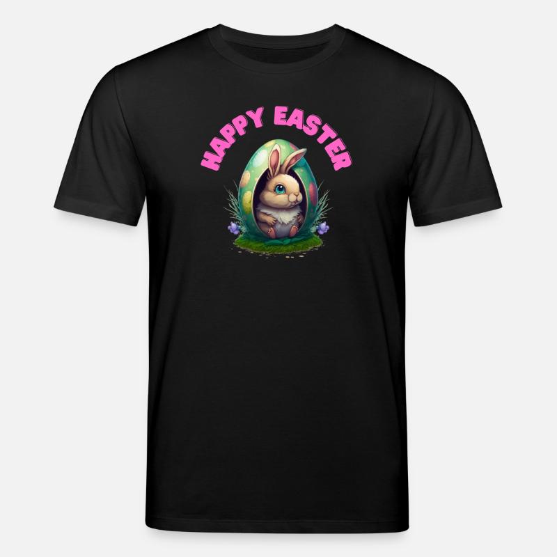 Happy Easter Happy Easter - Stanley/Stella CREATOR Unisex Organic T-Shirt - black