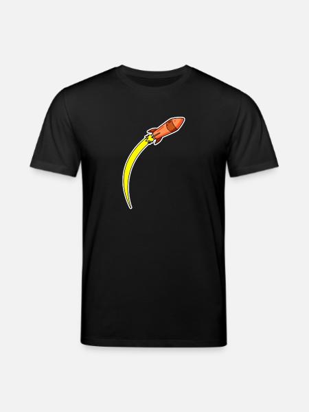 Rocket Orange - Stanley/Stella CREATOR Unisex Organic T-Shirt - black