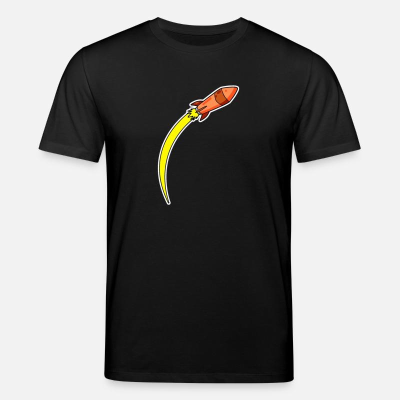 Rakete Orange - Stanley/Stella Unisex Bio-T-Shirt CREATOR  - Schwarz